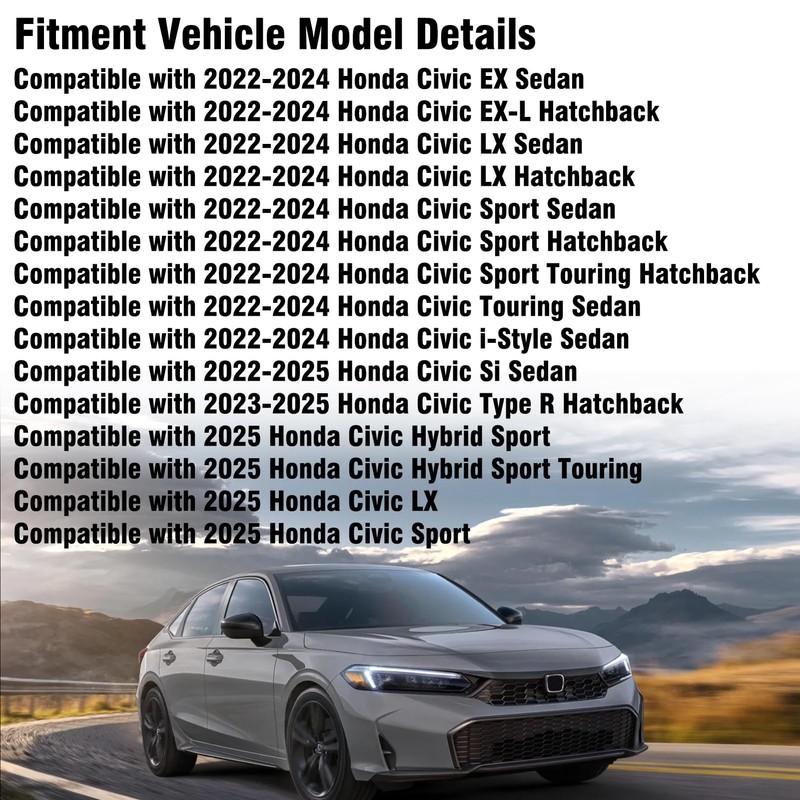 Moonlinks Compatible with Honda Civic 11th Gen 2022-2025 LX EX