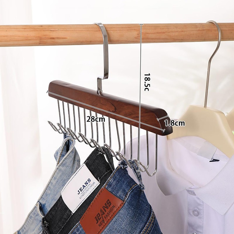 Tie Rack Tank Tops Hangers Bra Hanger with Upgraded 360°Rotating