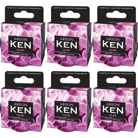 Areon Ken Lufterfrischer Auto Duft Lila Blume Autoduft Dose Wohnung Duftdose Erfrischer 3D Set ( Lilac Pack x 6 )