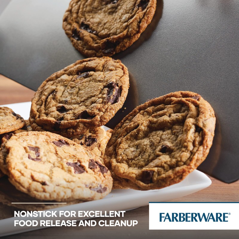 Farberware GoldenBake Bakeware Nonstick Meatloaf/Loaf Pan Set, Insulated, Two 9-Inch