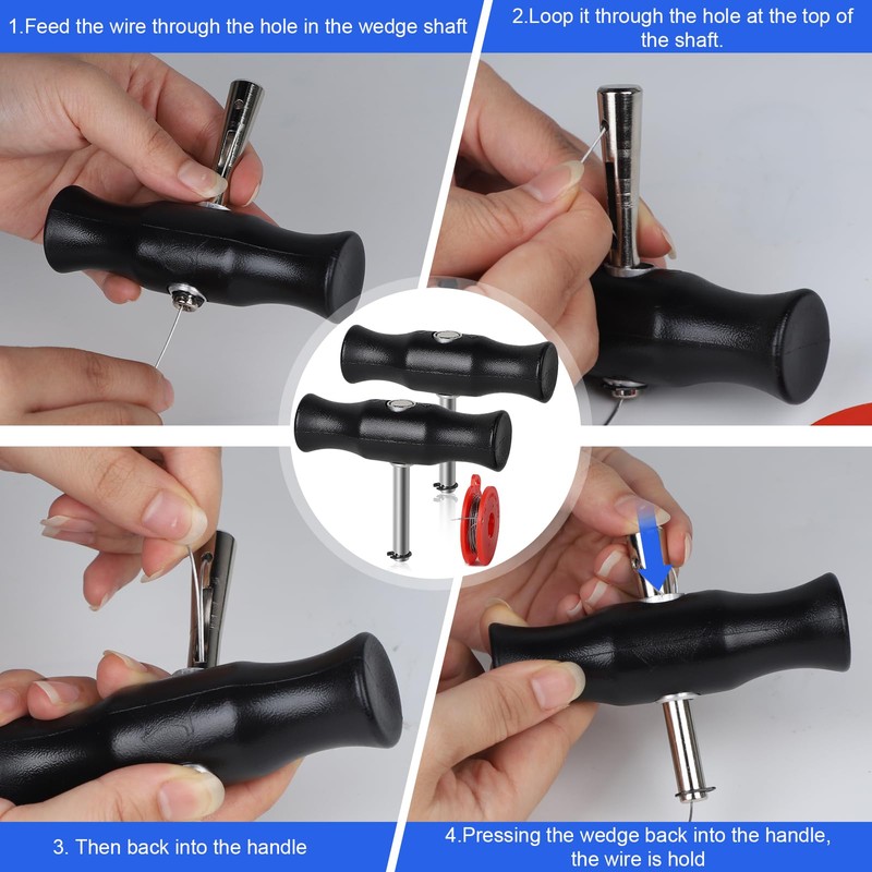 efuturetime Cutting Wire Windscreen with Handle, Car Windshield Removal Tool