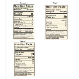 Pourable Maple, Caramel, Chocolate Stevia Syrup, Sugar-Free Syrup 6.6 oz 3 Pack (Multi-Pack)