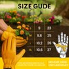 WESTWOOD FOX Leather Gardening Gloves for Men Women,Tough Leather Safety