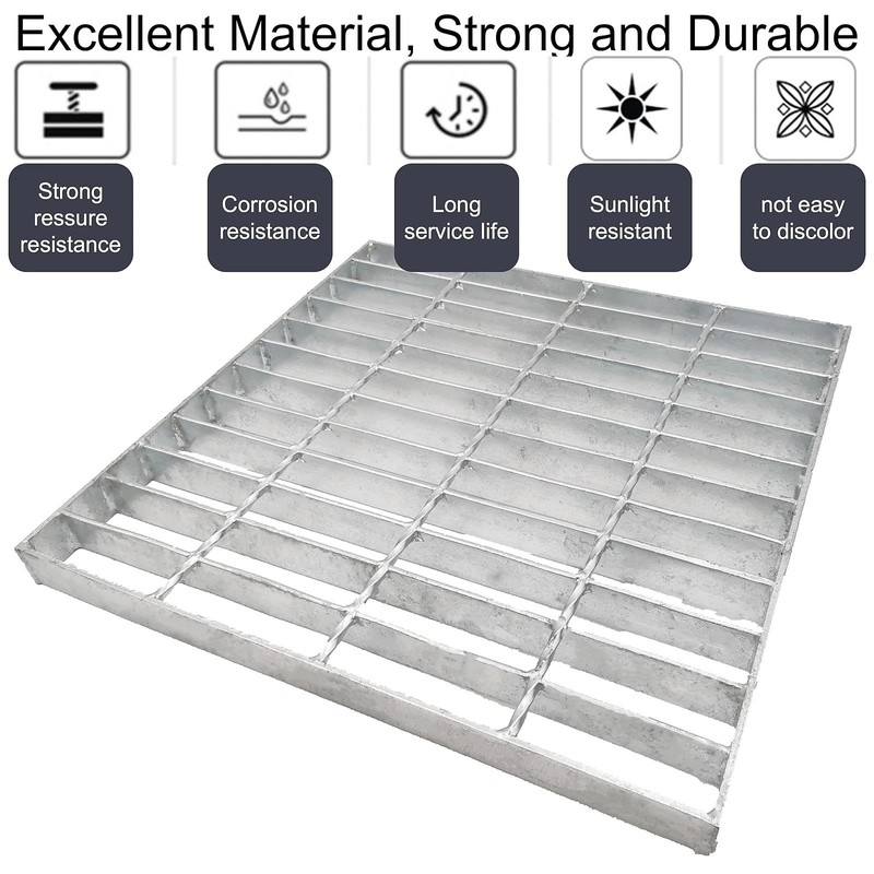 MASSLUNT Galvanized Steel Drain Grate 16x16 in for Vodaland Catch