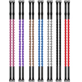 Women's Replacement Bra Strap Rhinestone Invisible Elastic Adjustable Removable Shoulder Straps Tops Dress Decoration Multi Color 5Pairs /Pack