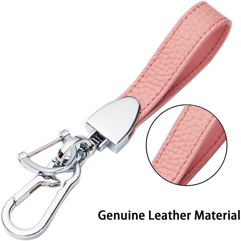 Llavero universal de piel auténtica, llavero de coche resistente, para
