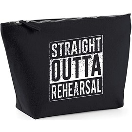 Hippowarehouse Straight Outta Rehearsal printed make up cosmetic wash bag 18x19x9cm