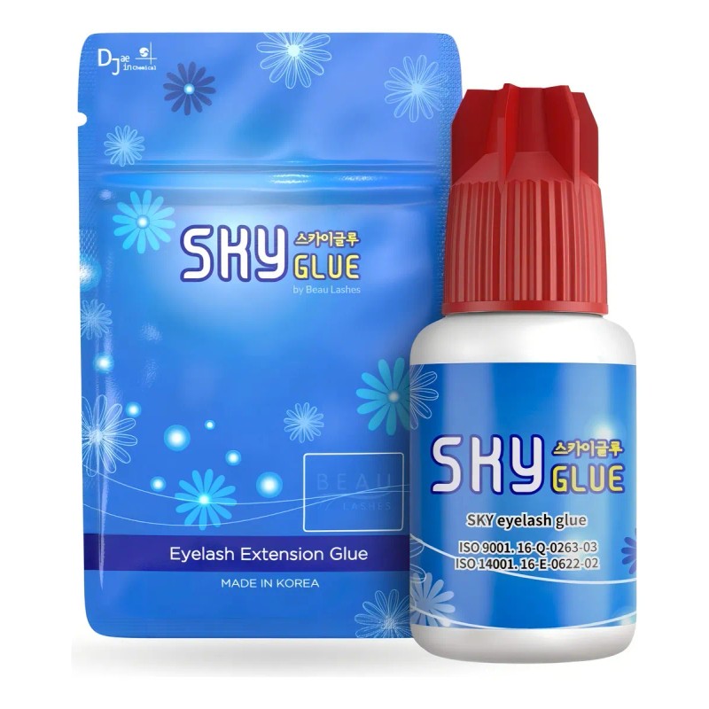 Pegamento Sky Glue Tapa Roja Pestañas Mink 1x1 Full Color
