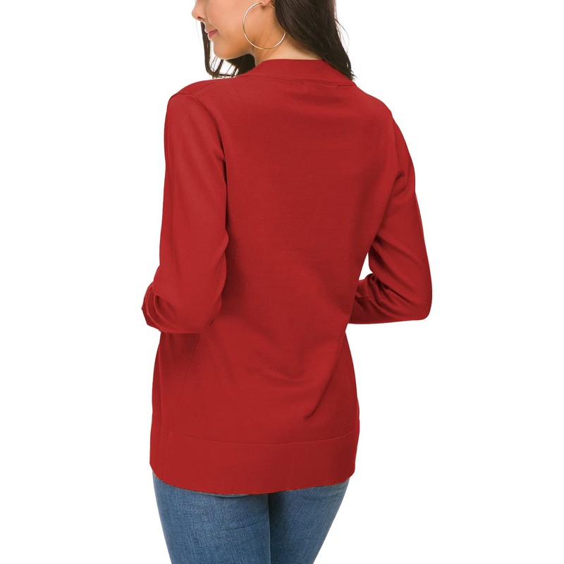 Urban CoCo Women's Long Sleeve Open Front Knit Cardigan Sweater