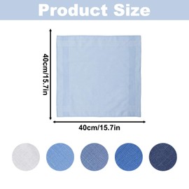 5PCS Handkerchiefs for Men, Assorted Color Mens Hankies, Classic Pocket Square Set, Soft Cotton Handkerchiefs for Men