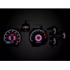 Unique Style Racing (USR) RED Glow Gauge Black Overlay For