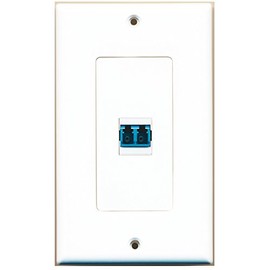 RiteAV 1 Port LC Fiber Singlemode Duplex Wall Plate OVERSIZED Jumbo MIDI