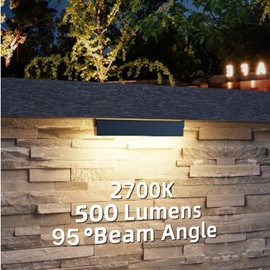Raxjov 4 Pack 7 Inch Retaining Wall Lights, 5W LED Hardscape Lighting 12V AC/DC Low Voltage Step Lights Outdoor, 2700K Soft White IP65 Waterproof Landscape Lighting for Patio Walls Stairs
