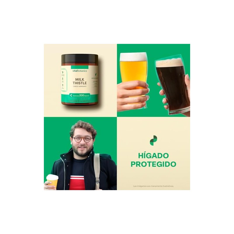 Cardo Mariano, Cúrcuma y Moringa Multivitamínico Natural VITAL BOTANICS