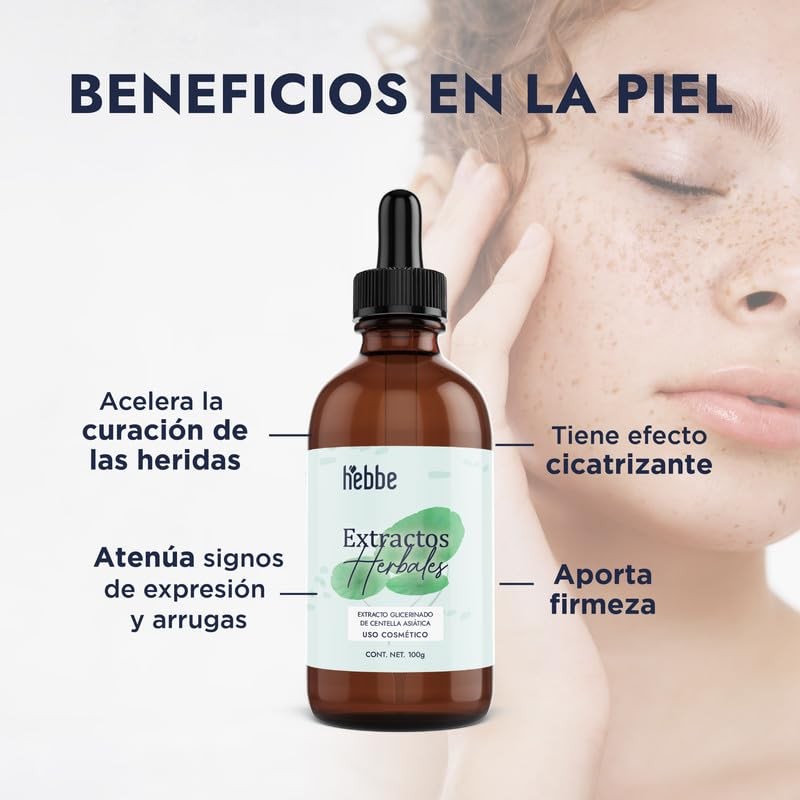 Hebbe Extracto De Centella Asiática 100 g | Reafirmante Hidratante