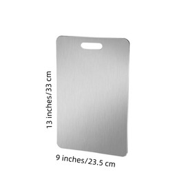 1 Pack 9x13" Stainless Steel Cutting Board for Kitchen,Fruit Cutting Board,Dishwasher Safe Cutting Boards for Kitchen,Stainless Steel Double Sided Chopping Board for Fruit Meat Vegetable(9x13")