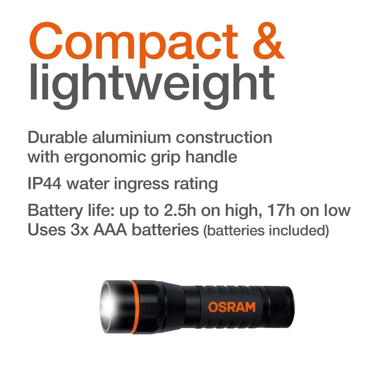 OSRAM LEDinspect TORCH 450 ESSENTIAL, zoom function, 450lm brightness, 6500K,