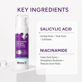 Sali-Cinamide Anti-Acne Face Serum with 2% Salicylic Acid & 5% Niacinamide for Acne & Acne Marks - 30ml