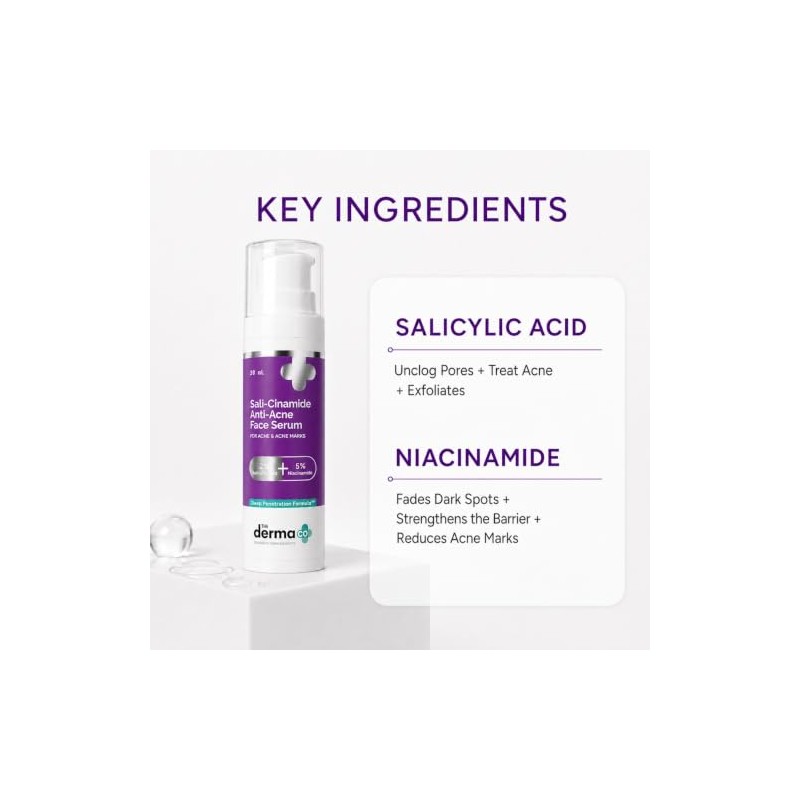 Sali-Cinamide Anti-Acne Face Serum with 2% Salicylic Acid & 5%