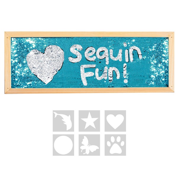 Sequin Sensory Wall Frame, Reversible Sequin Fabric Wall Panel, Wall