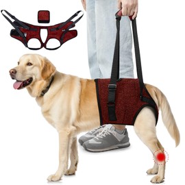 SlowTon Support Harness for Hind Legs Harness for Medium Dogs - Comfortable Adjustable Lifting Harness for Elderly, Injured, Arthritic, Disabled Dogs for Rehabilitation (Red, L)