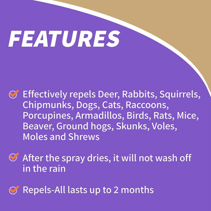 Bonide Repels-All Animal Repellent, 32 oz Ready-to-Spray Outdoor Pest Garden