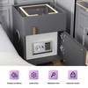 Smart Nightstand with Safe, Two-Drawer Multifunction LED Nightstand Modern End