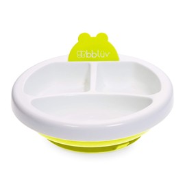 Bblüv Platö - Plato de alimentación calentadora con 3 compartimentos con base de succión para bebé a niño (color), sin BPA ni ftalatos, lima