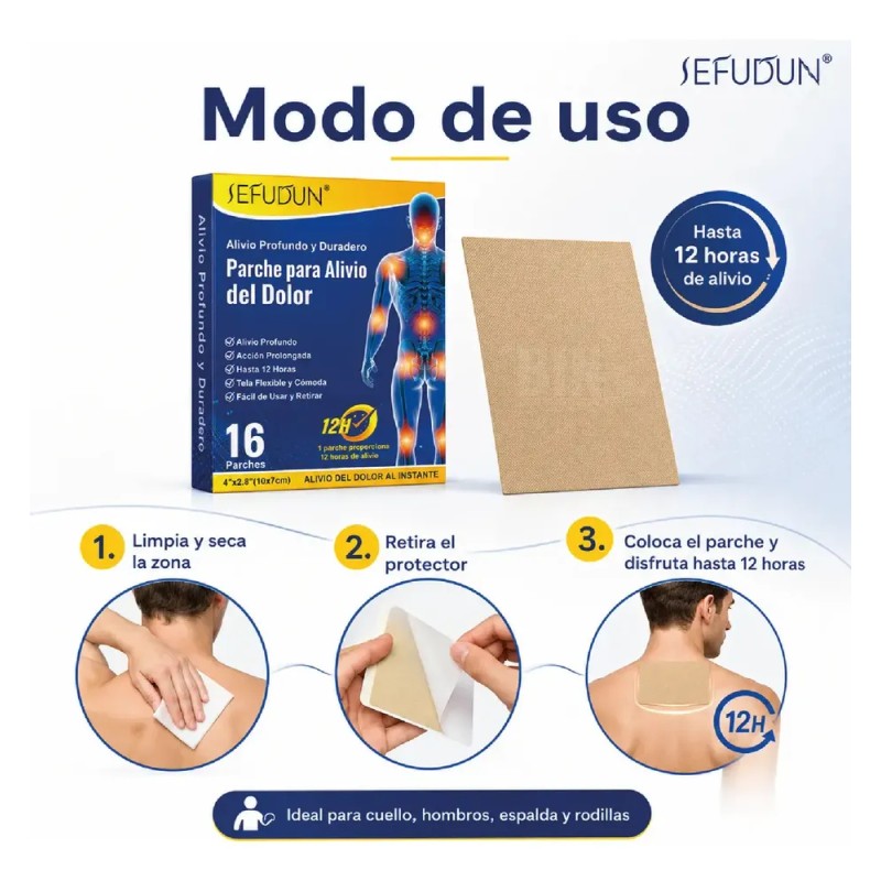 Parches Apoyo Para Alivio Del Dolor Beige