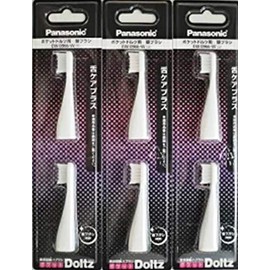 Panasonic EW0966-W Tongue Care Plus Brush for Pocket Doltz 2 Pieces x 3 Sets (Total 6 Pieces)