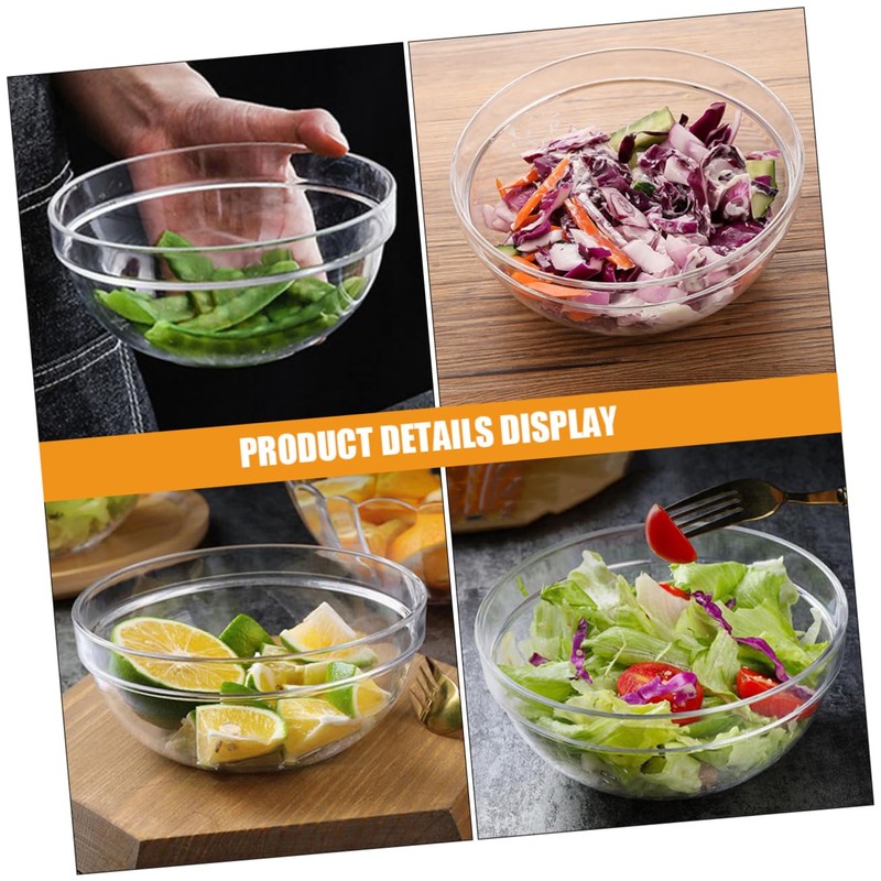 SHOWERORO Reusable Decorative Salad Bowl Fruit Serving Bowl for Kitchen