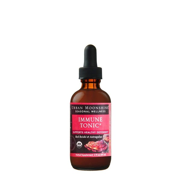Urban Moonshine Immune Tonic | Organic Herbal Supplement with Red Reishi & Astragalus, Supports Healthy Defenses, 2 Fl Oz (Pack of 3)