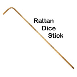 Craps Dice Dealer Rattan 36" Stick + Genuine Las Vegas Casino Dice (Bally's (Purple Frosted))