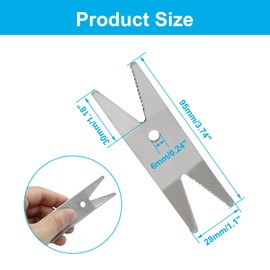 Piutouyar Silver Guitar Spanner Wrench, Stainless Steel Guitar Bass Spanner Wrench for Guitar Switch Knob Tuner, with Microfiber Suede Backing, Dual-Head Design