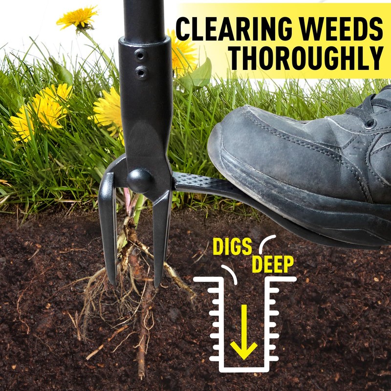 Weed Puller Tool Stand Up Heavy Duty, 45" Weed Remover