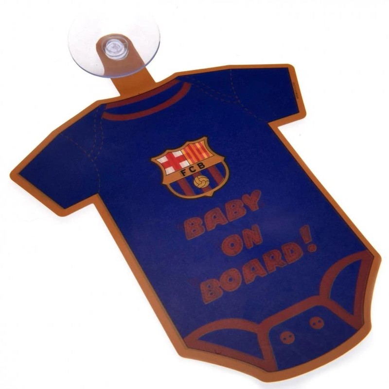 FC Barcelona Football Kit Baby On Board Car Window Sign
