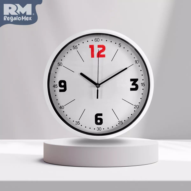 Rm Regalomex Reloj De Pared Plástico Con Segundos Marcados 30