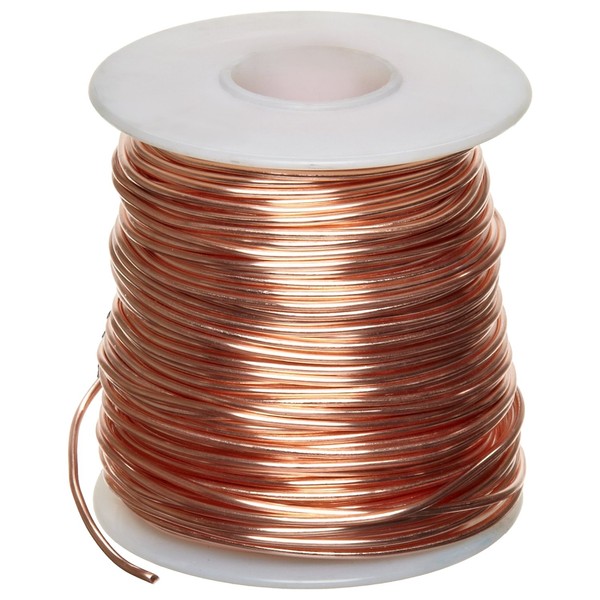 Bare Copper Wire, Annealed, 1lb Spool, 14 AWG, 0.0641" Diameter, 80' Length (Pack of 1)
