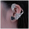 Cimenexe Punk Wings Ear Cuff Earring Silver Dragon Wings Cuff