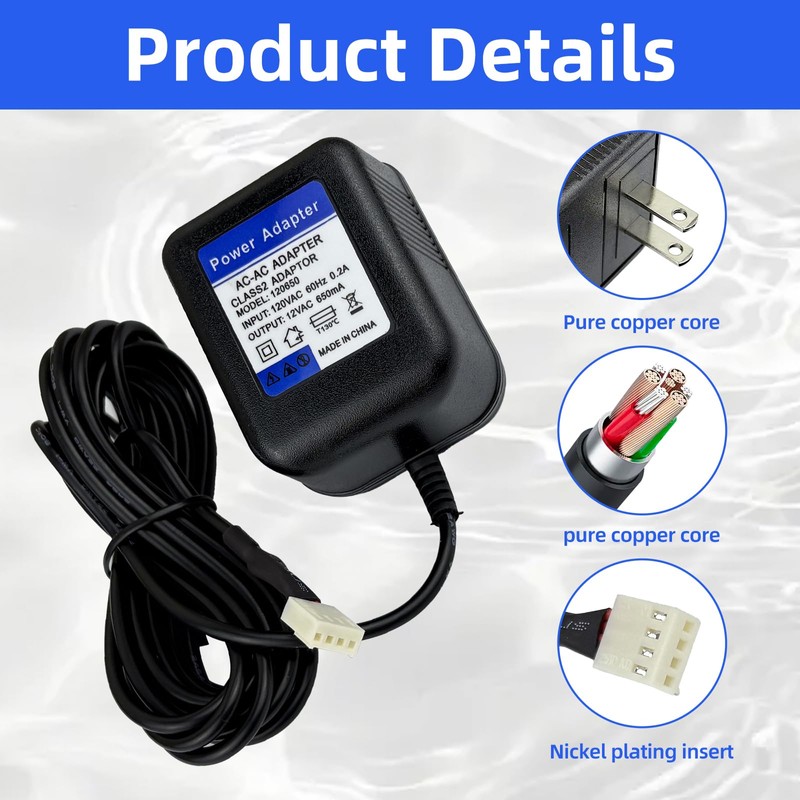 ANYINELEC 12V AC Power Adapter, Water Softener Transformer, Compatible with