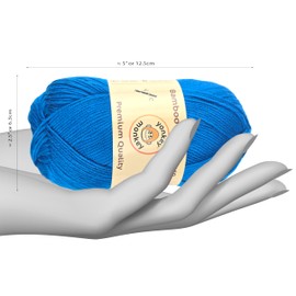 10-Pack of Yonkey Monkey Fingering Weight Yarn - 70% Rayon derived from Bamboo, 30% Cotton - Softest Quality for Crocheting and Knitting - Imported