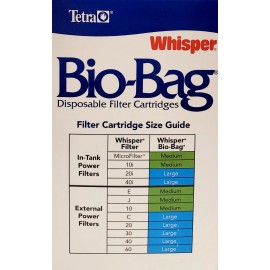TETRA WHISPER  Bio-Bag Medium Unassembled Filter Cartridge Refills ( 8 pack )