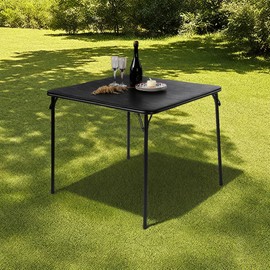 Homy Casa Portable Folding Table – 33.9 Inch Metal Design for Camping, Hiking, and Outdoor Adventures, Black