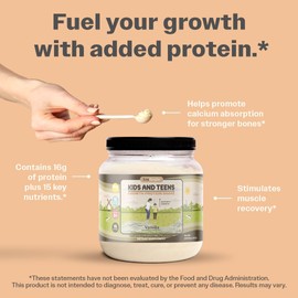 TruHeight TruHeight Growth Protein Shake (Vanilla Ice Cream Flavor, Whey) Natural Growth & Development Protein Powder for Kids & Teens - Endorsed by Pediatricians - Vitamins & Minerals for Picky Eaters, Ages 5+