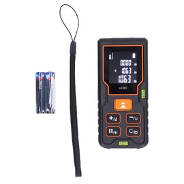 Laser Distance Meter Infrared Backlit LCD Tape Measure Distance Area Volume 80meter HD80
