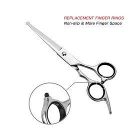 Chibuy Dog Grooming Scissors with Safety Round Tips, 4CR Stainless Steel Heavy-duty titanium coated Professional Pet Grooming Scissors for Dogs, Cats and furry Animals