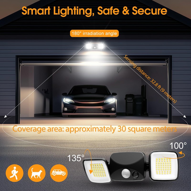 Allotall Rechargeable Battery Operated Lights 3-5 Months Endurance Motion Sensor