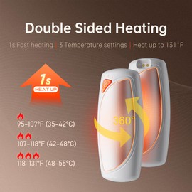 Hand Warmers Rechargeable 2 Packs, Double Sided Heating with AI Charging Case, 14000mAh Electric Hand Warmer Ultra Long Battery Life, Portable Heater Gifts for Christmas,Camping,Hunting