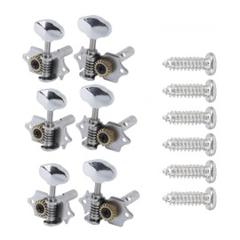 6Pcs Metal Guitar String Tuning Pegs, 1:18 Gear Ratio, sturdy and Practical，Open Tuner Keys Machine Head Set for Acoustic Electric Guitars