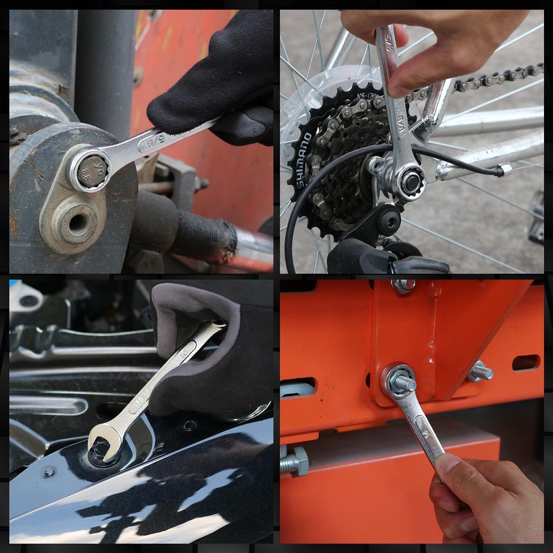 30-Piece Combination Wrench Set, Metric (6mm-24mm) & SAE (1''-1/4"), Standard
